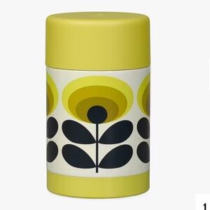 70s Oval Flower Food Flask, Yellow, Multi, 500ml